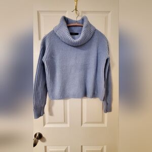 Light Blue Cowl Neck Sweater